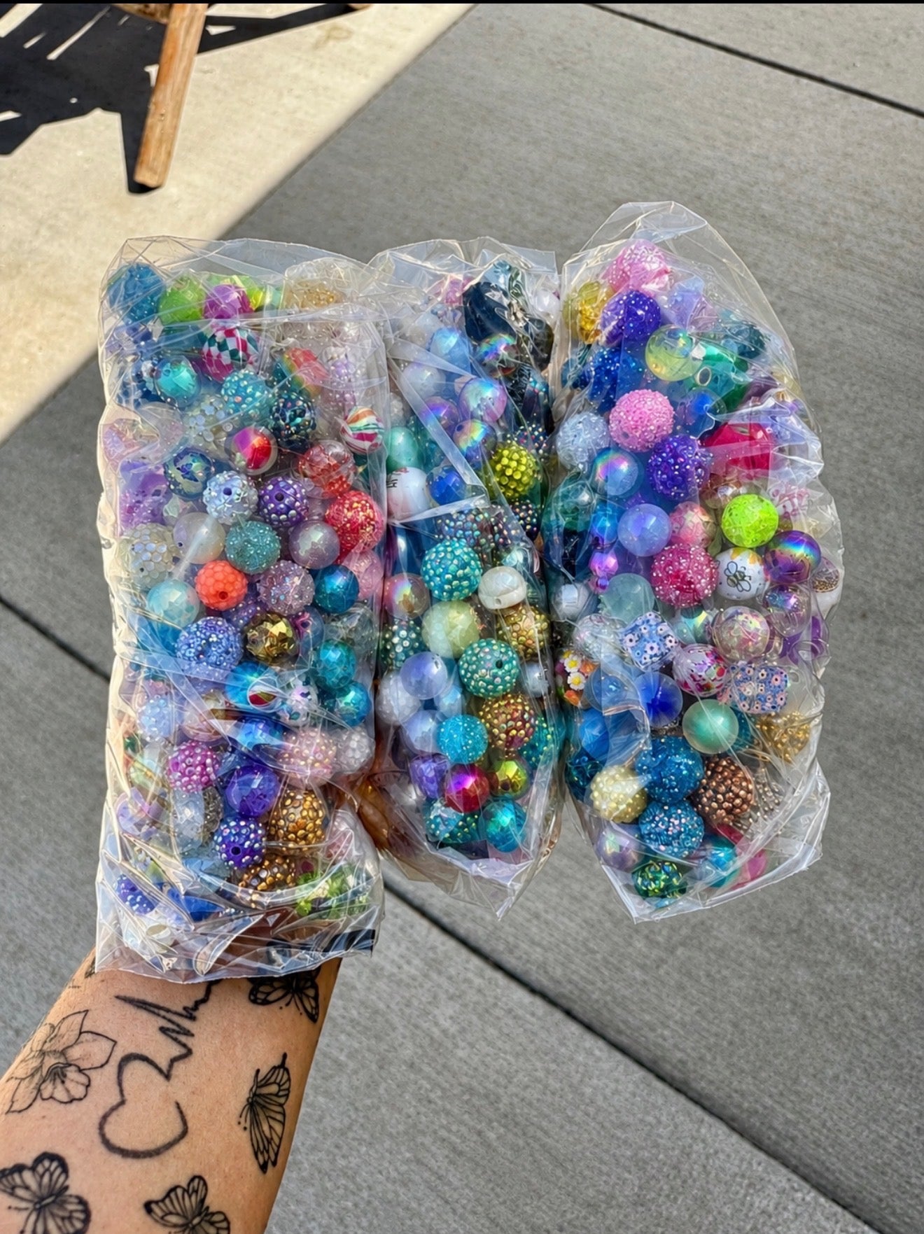 Mixed Rhinestone/Acrylic Beads